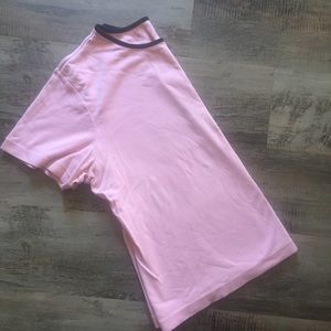 Pink top with Black collar